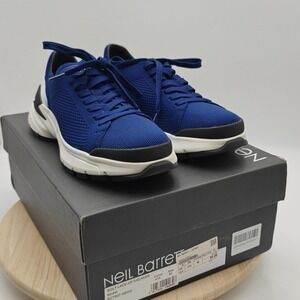 Neil Barrett Bolt Lace-Up Shoes Mens Size 7‎ Blue Mesh Sneaker BCT907-X9005